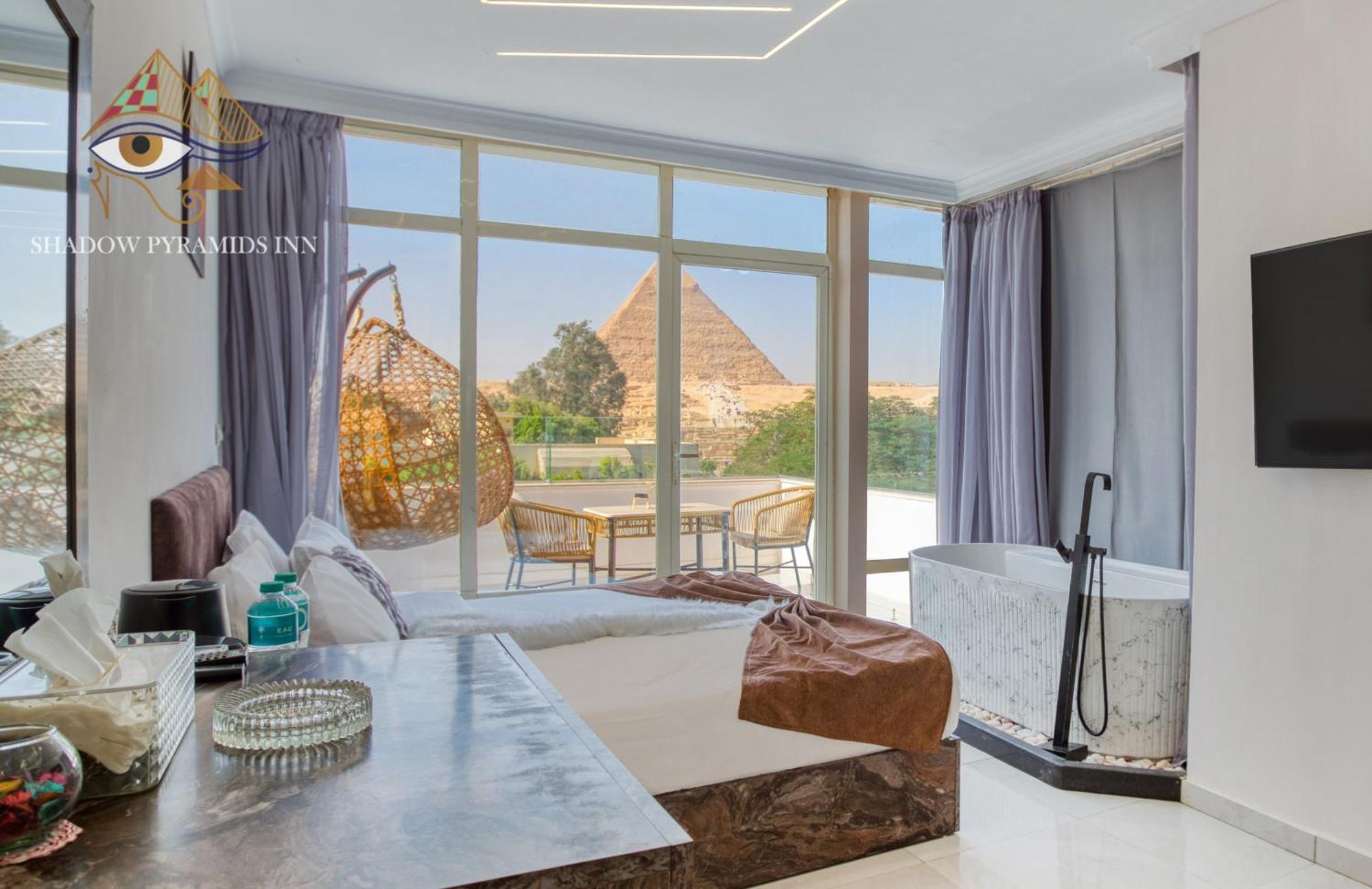 Shadow Pyramids Suites And Jacuzzi Kafret el-Gabal Exterior foto