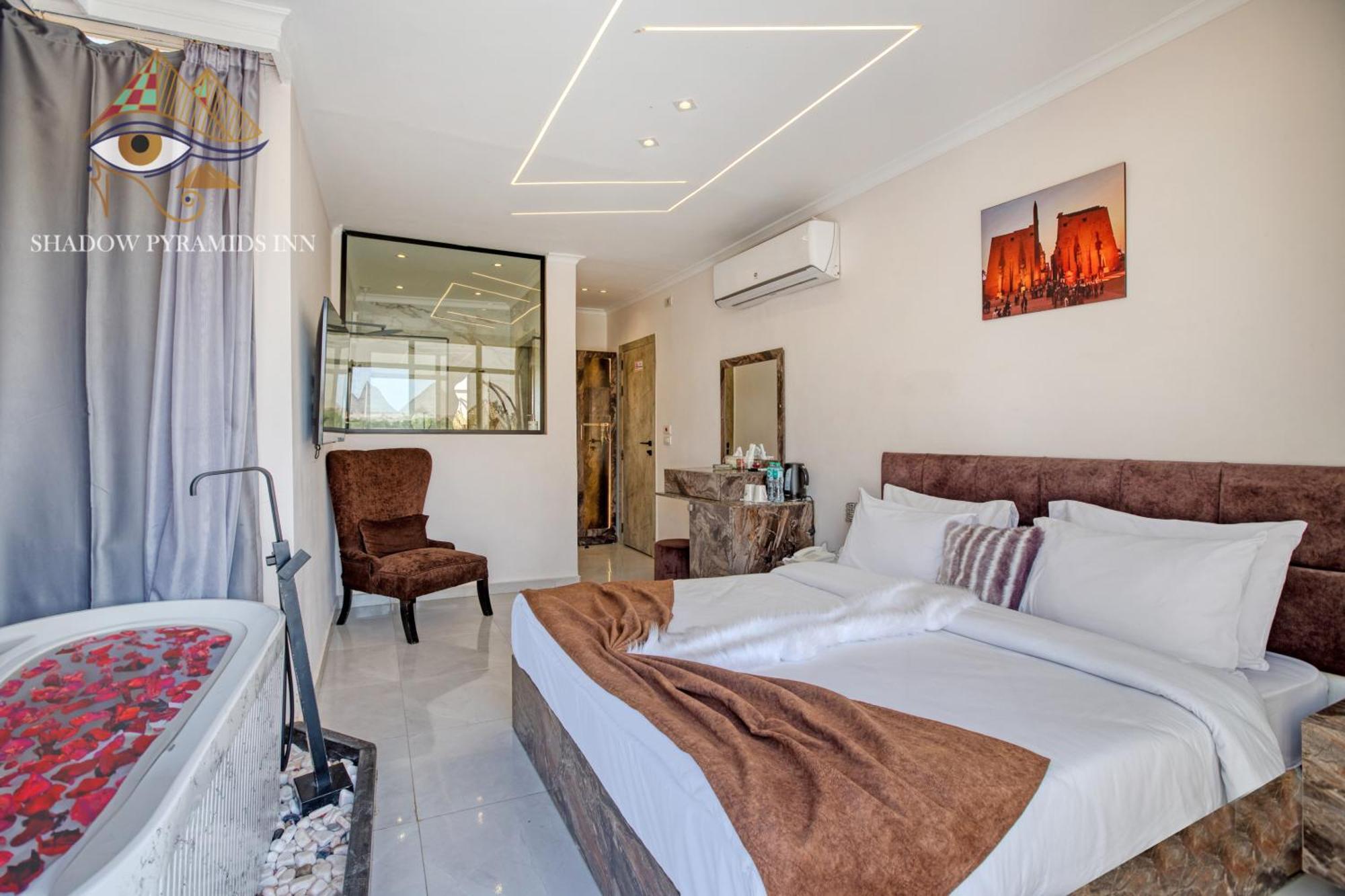 Shadow Pyramids Suites And Jacuzzi Kafret el-Gabal Exterior foto