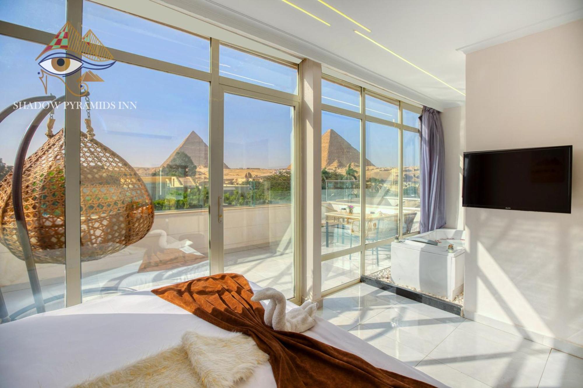 Shadow Pyramids Suites And Jacuzzi Kafret el-Gabal Exterior foto