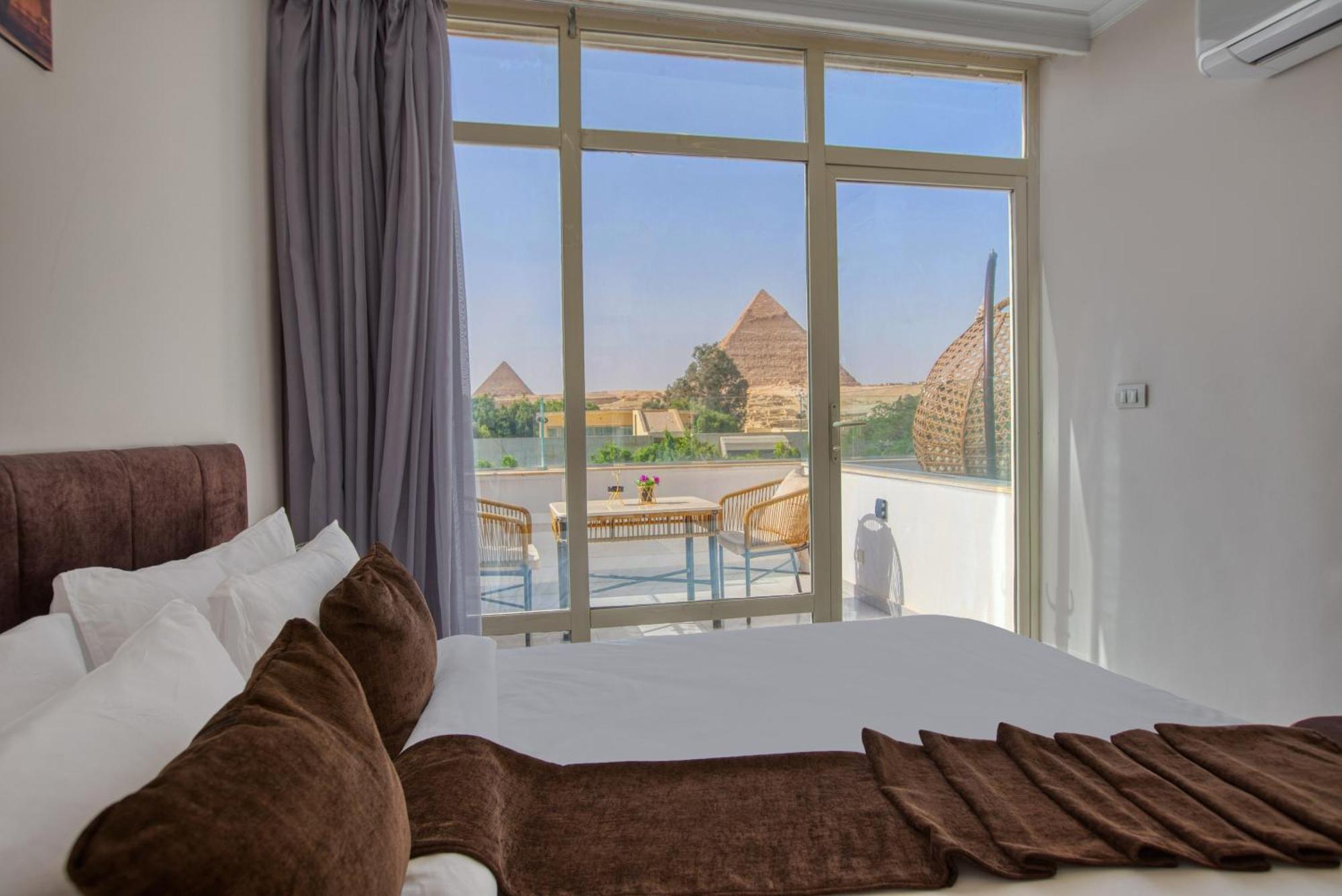Shadow Pyramids Suites And Jacuzzi Kafret el-Gabal Exterior foto
